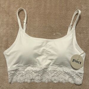 Pact Lace Smooth Cup Bralette - Size Medium